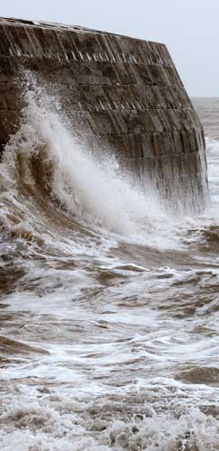 Lyme Regis Cobb - Sea Crashing - photo